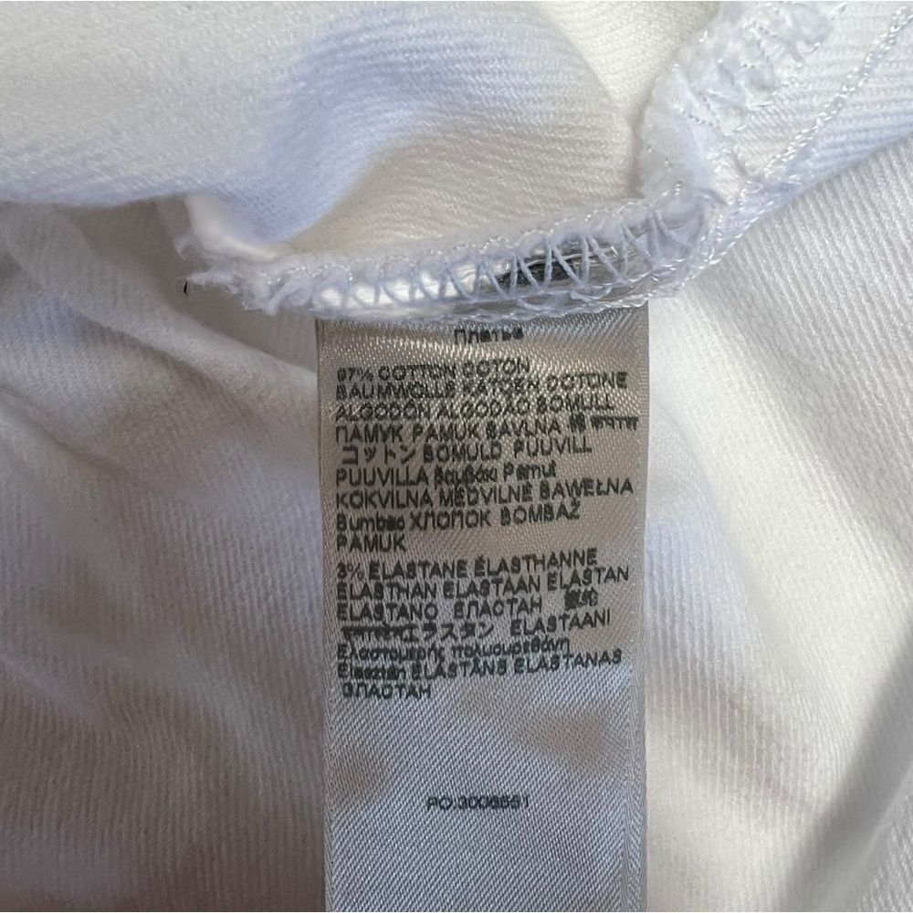 7FAM Seven For all Mankind Surplus Flounce White Denim Jean Dress Size Large NWT - Picture 8 of 12